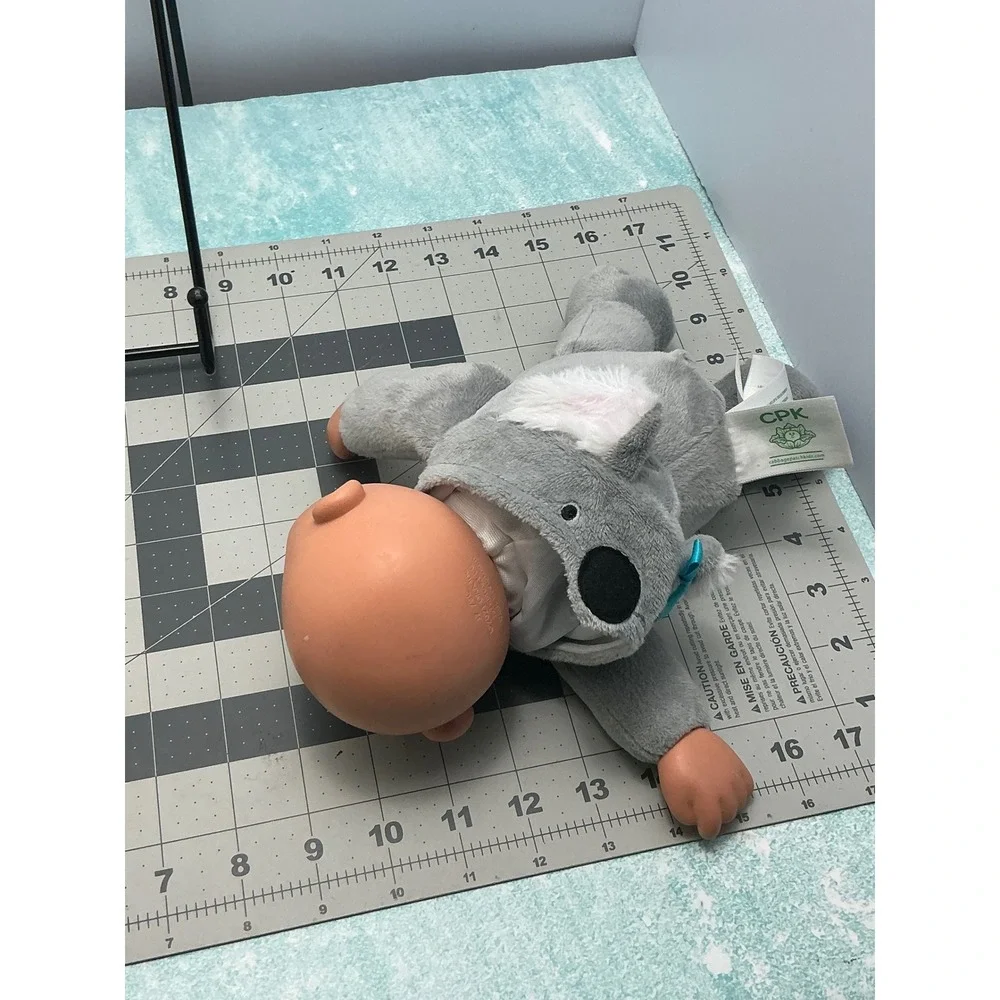 Cabbage Patch Kids Cuties Koala Plush Doll Gray Polka Dot 9 Inch Green Eyes
